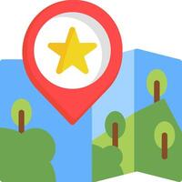 Starred Favorite Location Symbol vector