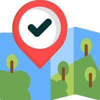 Tick Approved Location Icon vector