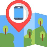 Smartphone Map App Icon vector