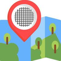 Grid Structure Map Layout Icon vector