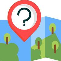 Question Help Map Marker Icon vector