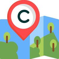 Copyright Symbol Location Icon vector