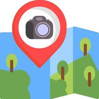 Camera Snapshot Location Icon vector