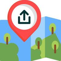 Upload Map Files Icon vector