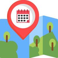 Calendar Map Event Date Icon vector