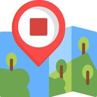 Stop Location Marker Icon vector