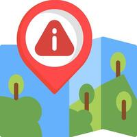 Error Problem Area Map Icon vector