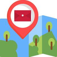 Email Address Map Icon vector
