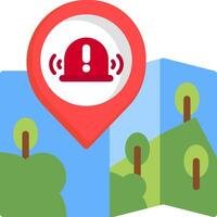 Alarm Time Based Location Icon vector