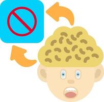 Colourful Ban Icon for Blocking Negativity vector