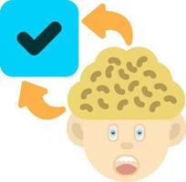 Colourful Tick Icon for Mental Validation vector