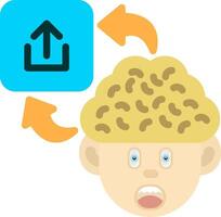 Colourful Upload Icon for Thought Sharing vector