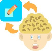 Colourful Edit Icon for Thought Revision vector