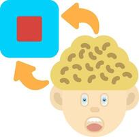 Colourful Stop Icon for Mental Pause vector