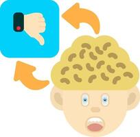 Colourful Dislike Icon for Rejecting Negativity vector