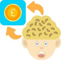 Colourful Pound Icon for Financial Thinking vector