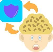 Colourful Shield Icon for Thought Protection vector