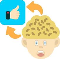 Colourful Like Icon for Positive Thinking vector
