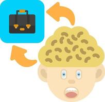 Colourful Briefcase Icon for Professional Thinking vector