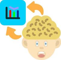 Colourful Charts Icon for Thought Analysis vector