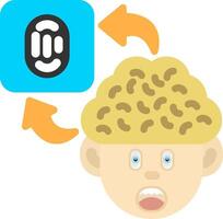 Colourful Fingerprint Icon for Mind Identity vector