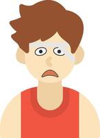 Sick Child Flat Style vector