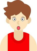 Surprised Expression Flat Icon vector