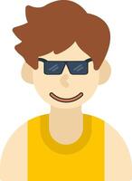 Cool Sunglasses Boy Emoji vector