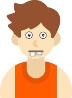Ugly Expression Young Character vector