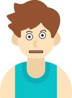 Eyebrows Up Cartoon Expression vector