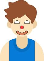 Clown Face Boy Emoji Icon vector