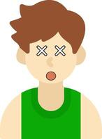 Dizzy Expression Flat vector