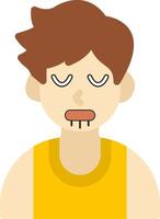 Drooling Expression Flat vector