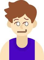 Smirk Expression Icon vector