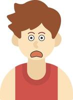 Fearful Expression Flat Icon vector