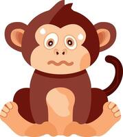 Nervous Monkey Biting Nails vector