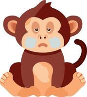 Steaming Monkey with Angry Face Icon vector
