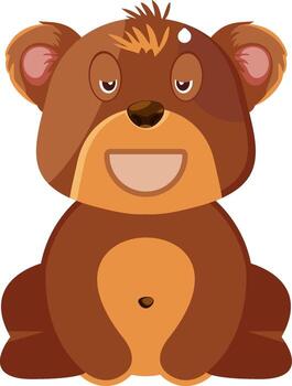 aliviado oso expresión plano vector