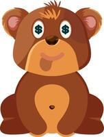 Greedy Bear Expression Art vector