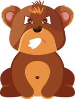 Sneezing Bear Expression Icon vector