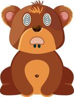 Dazed Bear Expression Art vector