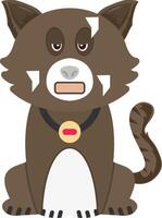 Cold Cat Shivering Flat vector