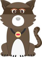 Ninja Cat Masked Face vector