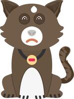 Cat With Cold Sweat Drops vector