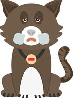 Steaming Cat Angry Expression vector