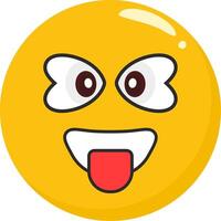 Tongue Out Emoji Design vector