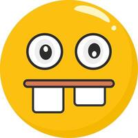 Ugly Face Colorful Flat Art vector