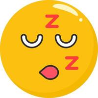 Sleeping Emoji With Zzz Art vector
