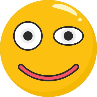 Flirty Face Emoji Flat Style