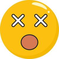 Dizzy Face Emoji With Spiral Eyes vector